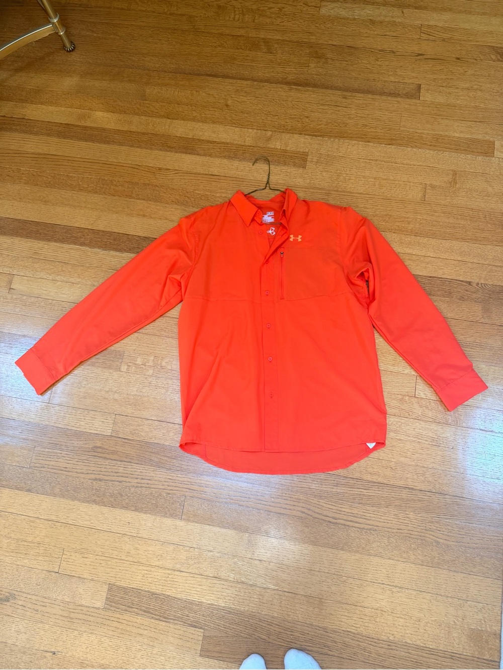 Under Armour Men's Bright Orange Lightweight Shirt Jacket